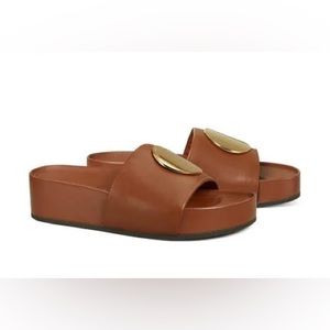 EUC, worn twice.  Tory Burch Paris slides